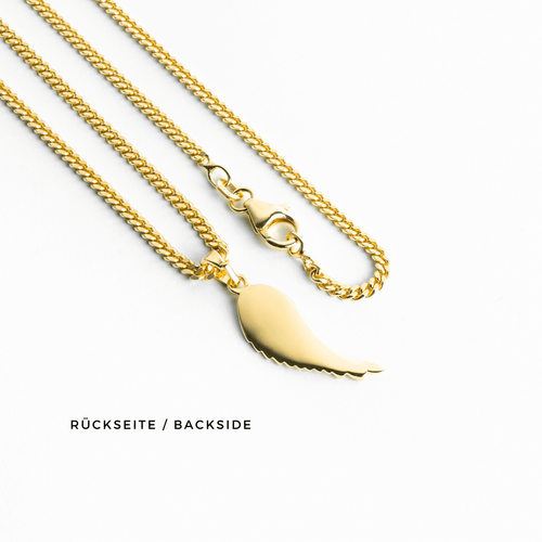 VLEUGELCOLLIER 925 ZILVER 18 KARAAT VERGULD - IDENTIM®