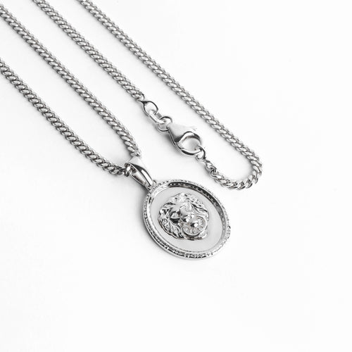 LEEUWEN COLLIER 925 ZILVER GERHODINEERD - IDENTIM®