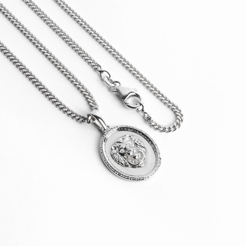 LEEUWEN COLLIER 925 ZILVER GERHODINEERD