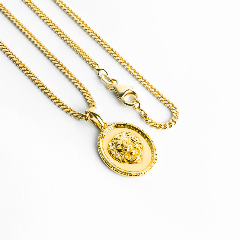 LEEUWEN COLLIER 925 ZILVER 18 KARAAT VERGULD