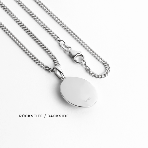 LEEUWEN COLLIER 925 ZILVER GERHODINEERD - IDENTIM®