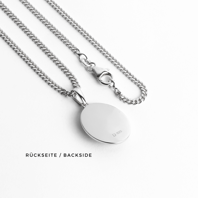 LEEUWEN COLLIER 925 ZILVER GERHODINEERD