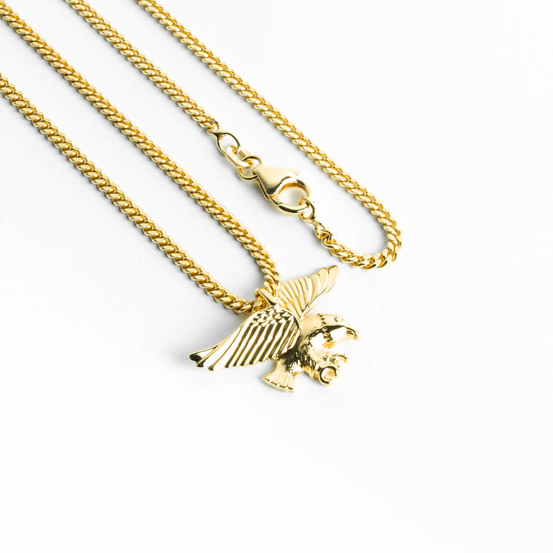 ADELAAR COLLIER 925 ZILVER 18 KARAAT VERGULD