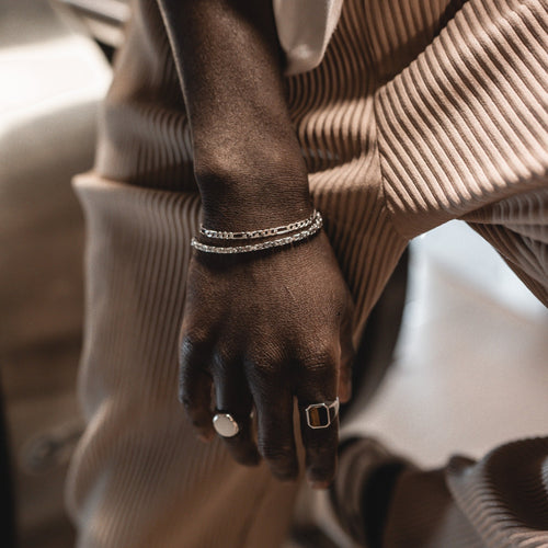 FIGARO ARMBAND 925 ZILVER GERHODINEERD 3,40MM - IDENTIM®