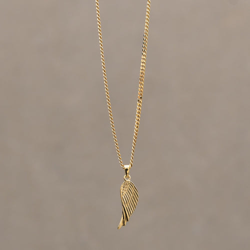 VLEUGELCOLLIER 925 ZILVER 18 KARAAT VERGULD - IDENTIM®