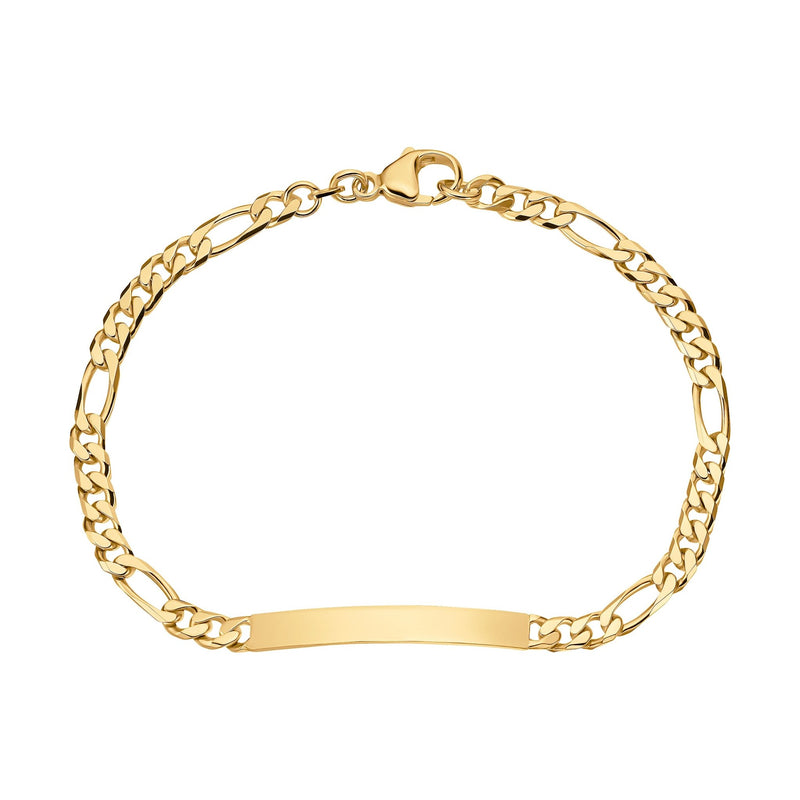 Graveerarmband Graveerplaatje Figaro ID armband