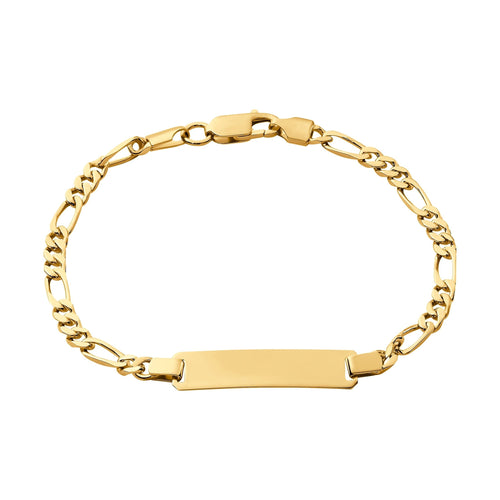 ID ARMBAND FIGARO 925 ZILVER 18 KARAAT VERGULD - IDENTIM®