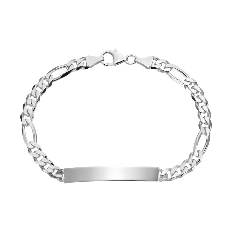 Graveerarmband Graveerplaatje Figaro ID armband