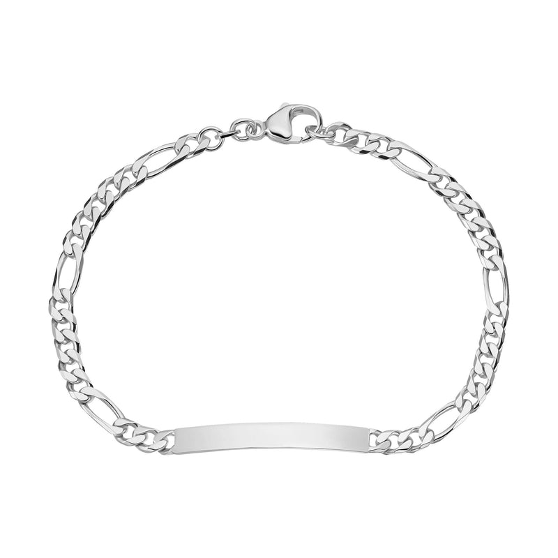Graveerarmband Graveerplaatje Figaro ID armband