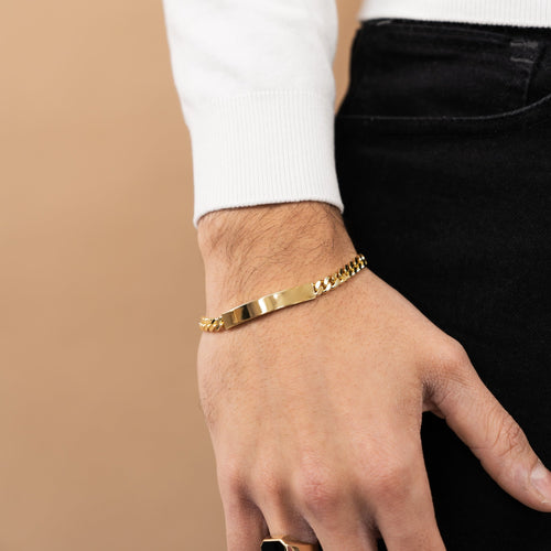 ID ARMBAND TANK 925 ZILVER 18 KARAAT VERGULD - IDENTIM®