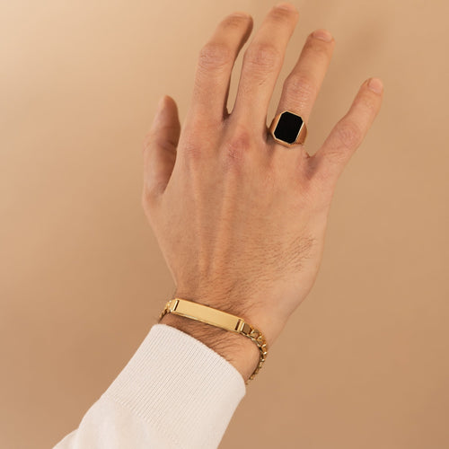 ID ARMBAND TANK 925 ZILVER 18 KARAAT VERGULD - IDENTIM®