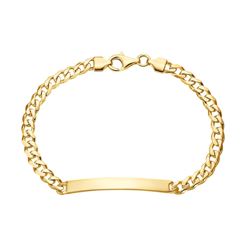 ID ARMBAND TANK CUBAANS 925 ZILVER 18 KARAAT VERGULD - IDENTIM®