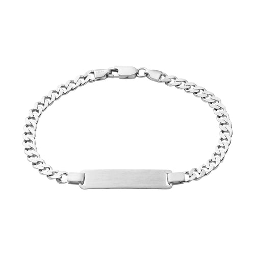 ID ARMBAND MAT 925 ZILVER GERHODINEERD - IDENTIM®