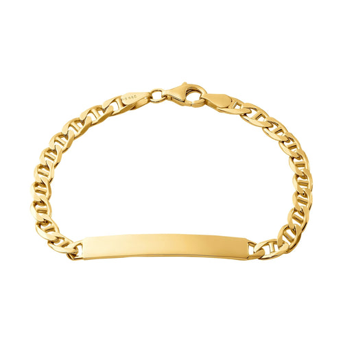 ID ARMBAND BAR 925 ZILVER 18 KARAAT VERGULD - IDENTIM®