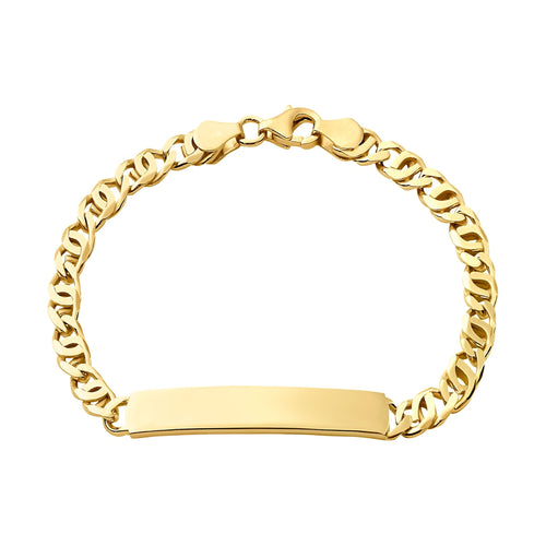 ID ARMBAND TIJGEROOG 925 ZILVER 18 KARAAT VERGULD - IDENTIM®