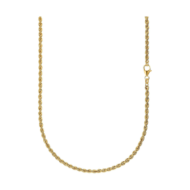 KOORD COLLIER 925 ZILVER 18 KARAAT VERGULD 3,20MM