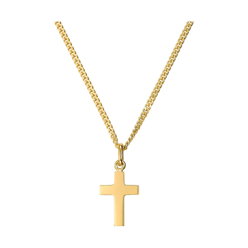 KRUIS KETTING 925 ZILVER 18 KARAAT VERGULD