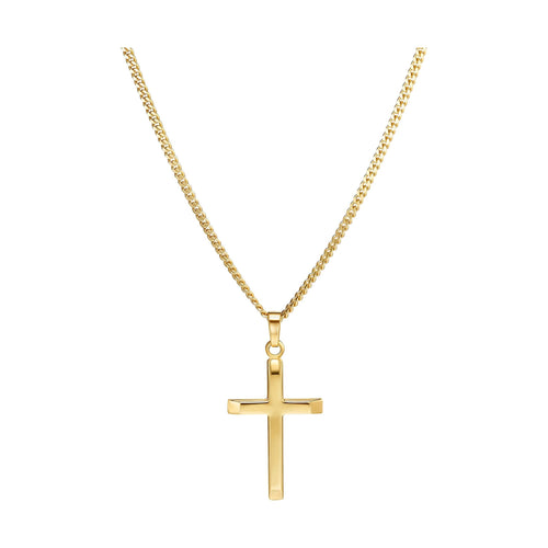 KRUIS COLLIER 925 ZILVER 18 KARAAT VERGULD - IDENTIM®