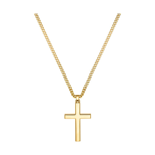 KRUIS COLLIER 925 ZILVER 18 KARAAT VERGULD - IDENTIM®