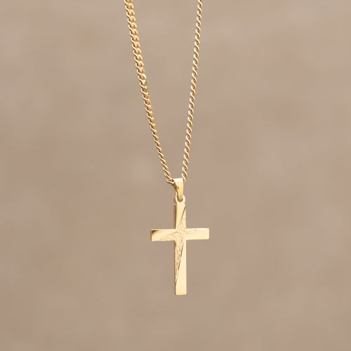 KRUIS COLLIER 925 ZILVER 18 KARAAT VERGULD - IDENTIM®