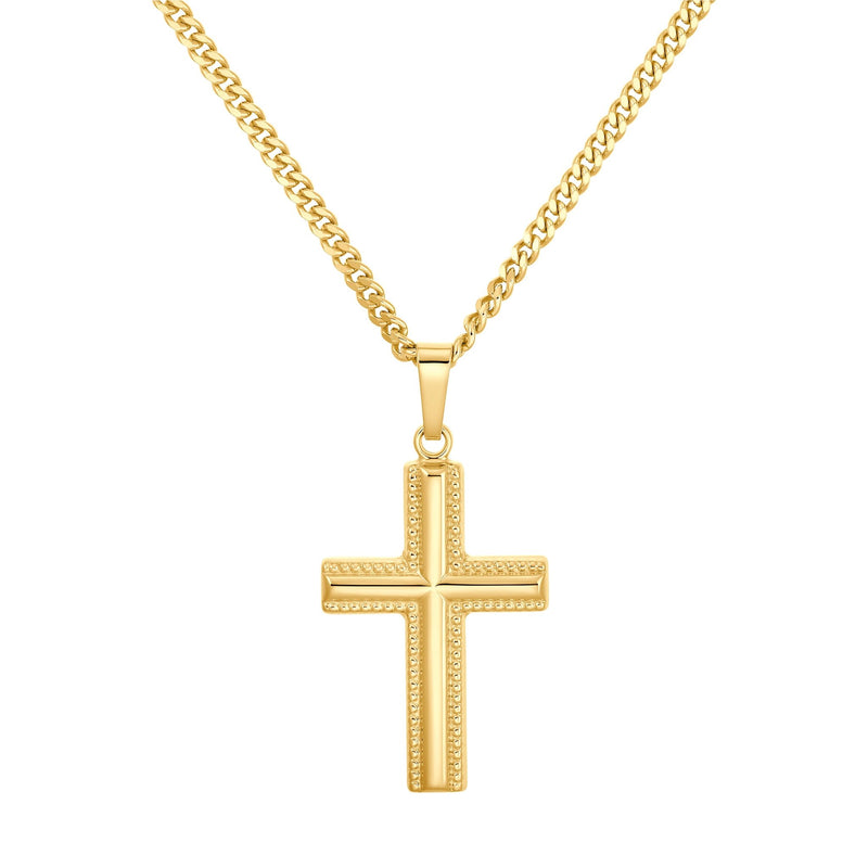 KRUIS KETTING 925 ZILVER 18 KARAAT VERGULD