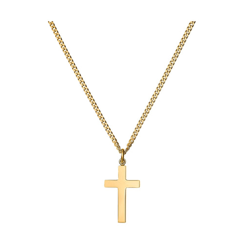 KRUIS COLLIER 925 ZILVER 18 KARAAT VERGULD - IDENTIM®