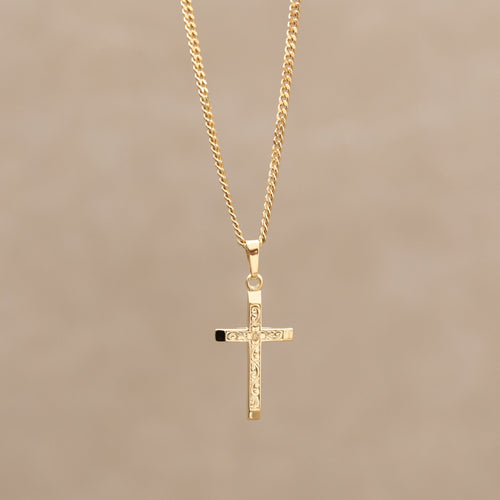 KRUIS COLLIER 925 ZILVER 18 KARAAT VERGULD - IDENTIM®