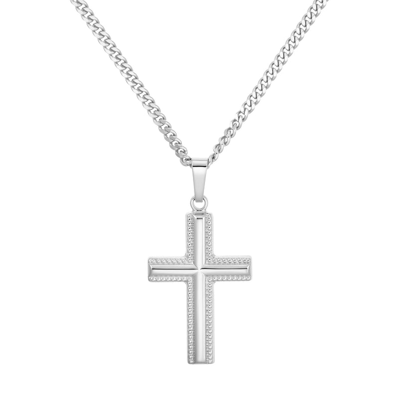 KRUIS KETTING 925 ZILVER GERHODINEERD