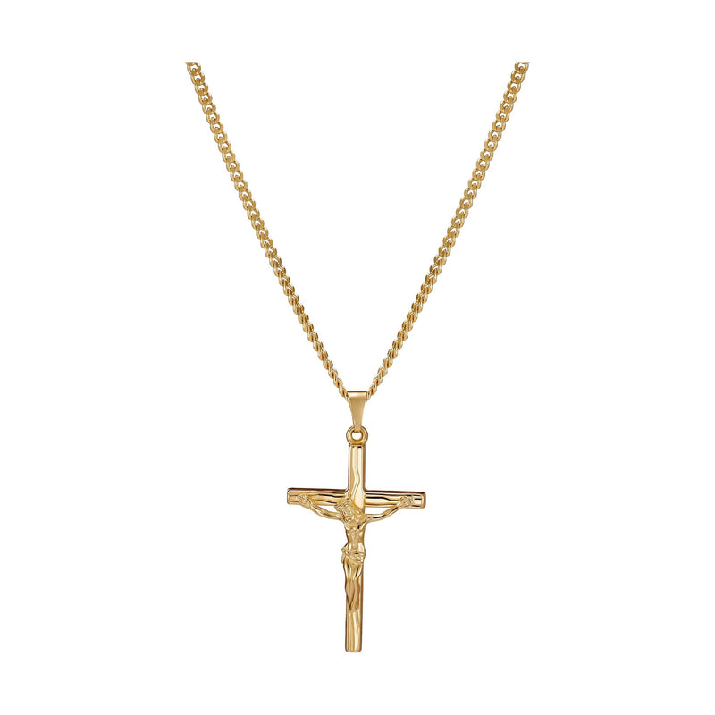 KRUIS KRUISBEELD KETTING 333 GOUD