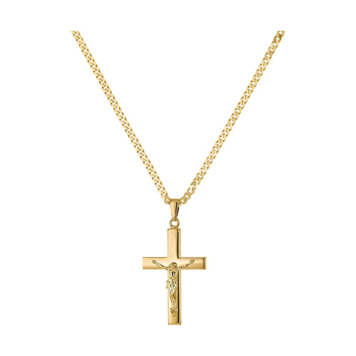 KRUIS KRUISBEELD COLLIER 925 ZILVER 18 KARAAT VERGULD - IDENTIM®