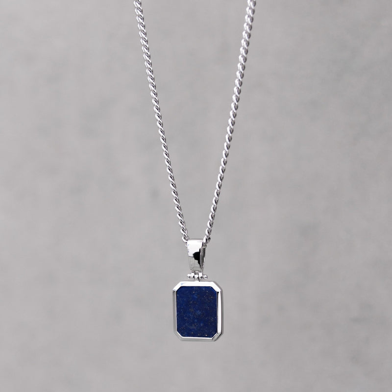 LAPIS OCTAGON COLLIER 925 ZILVER GERHODINEERD