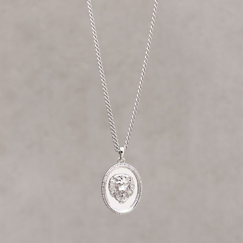 LEEUWEN COLLIER 925 ZILVER GERHODINEERD - IDENTIM®