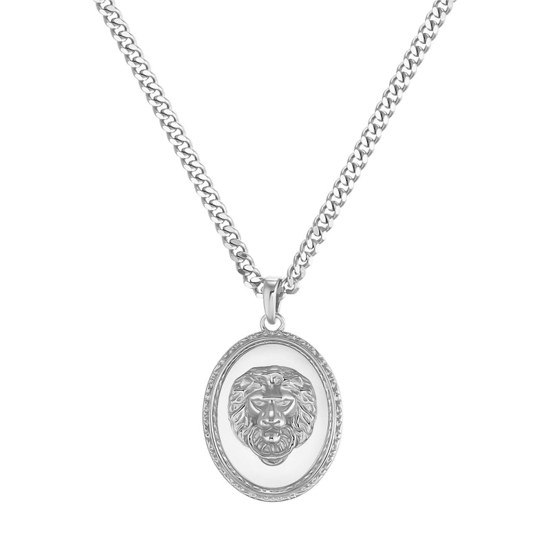 LEEUWEN COLLIER 925 ZILVER GERHODINEERD