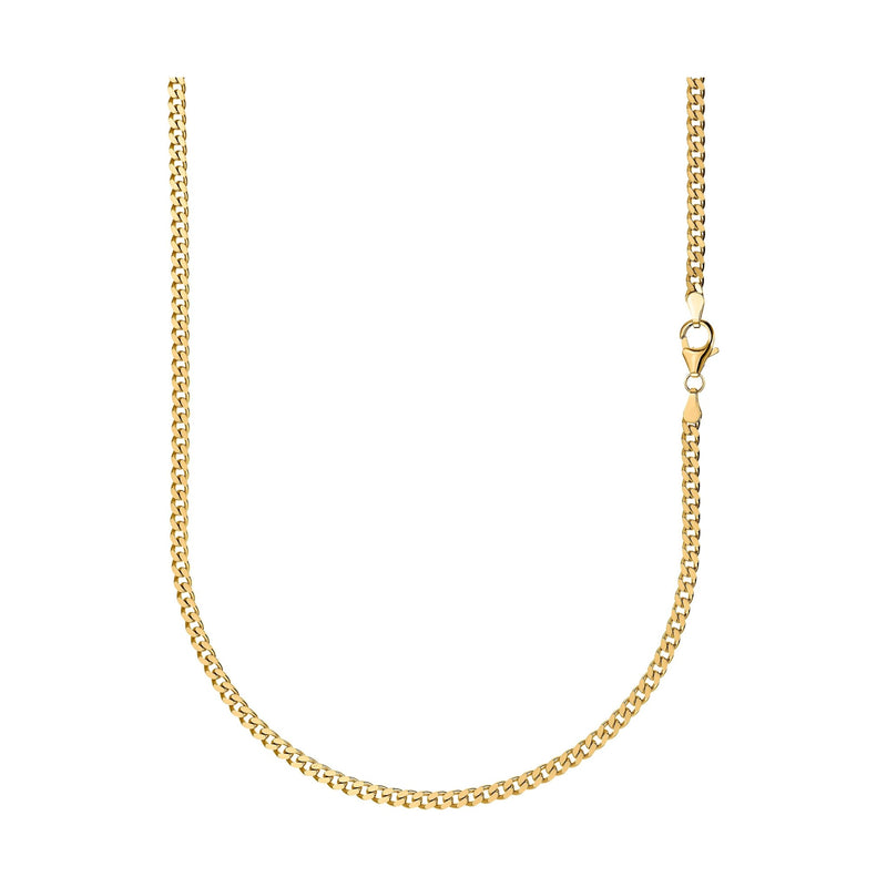 Gepantserde ketting 925 zilver 18 karaat verguld 3.30mm