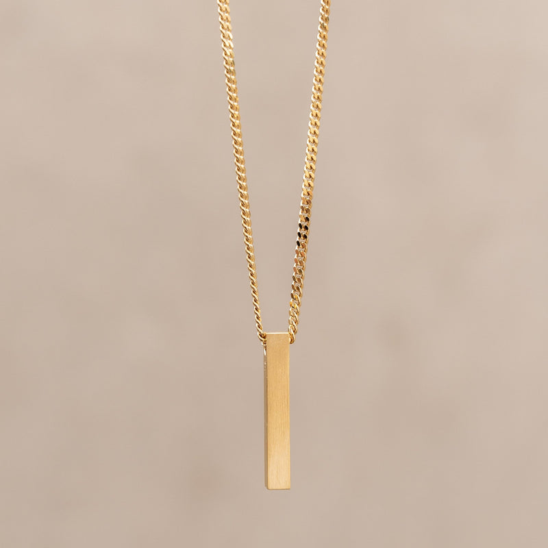 BAR COLLIER 925 ZILVER 18 KARAAT VERGULD