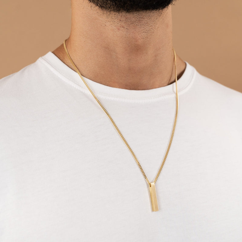 BAR COLLIER 925 ZILVER 18 KARAAT VERGULD