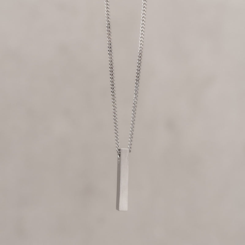 STAAFCOLLIER 925 ZILVER GERHODINEERD