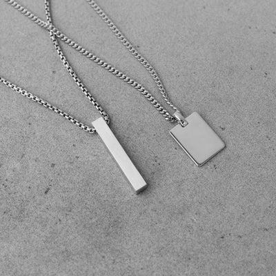 Herenkettingen met gravure, verguld zilver - IDENTIM®