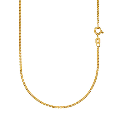 KRUIS FACETGESLEPEN COLLIER 585 GOUD