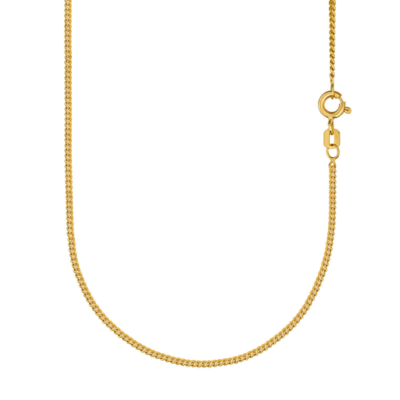 KRUIS FACETGESLEPEN COLLIER 585 GOUD