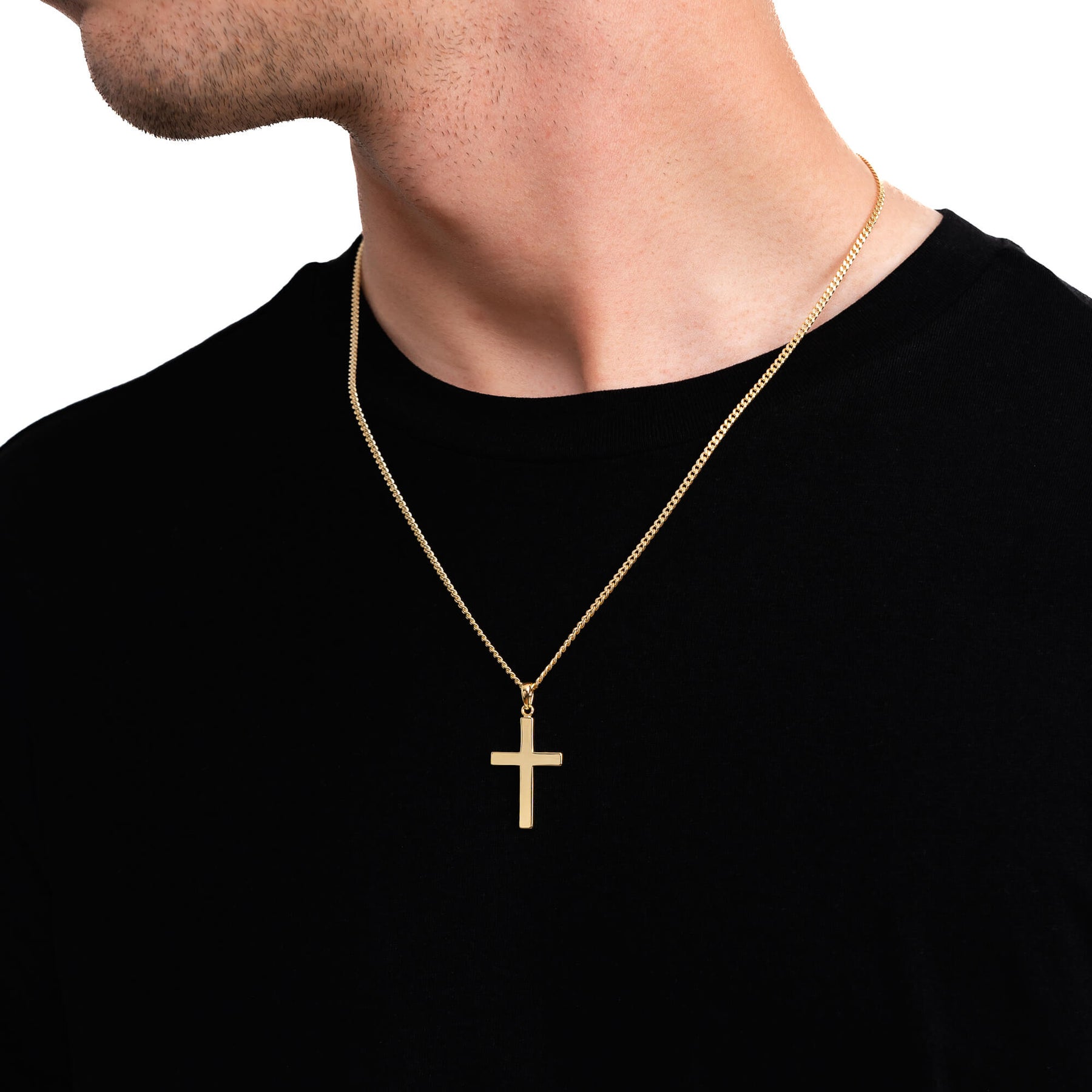 JewelryWe Sieradenhanger voor heren, roestvrij staal, klassiek religieus kruis, hanger met 55 cm Venetiaanse ketting, zilver, Roestvrij staal, Geen JewelryWe Sieradenhanger voor heren, roestvrij staal, klassiek religieus kruis, hanger met 55 cm Venetiaanse ketting, zilver, Roestvrij staal, Geen
