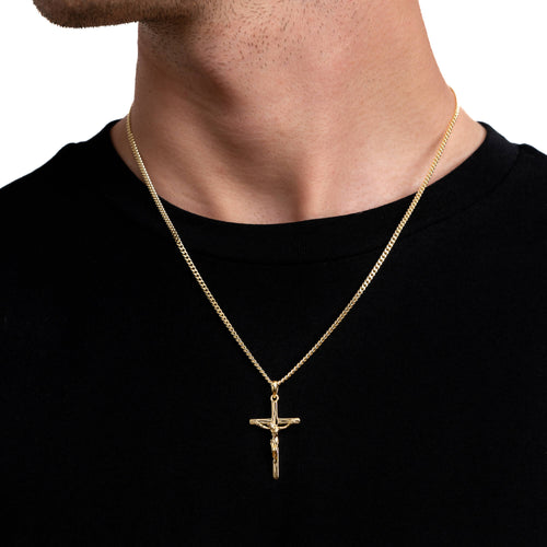 KRUIS KRUISBEELD COLLIER 585 GOUD