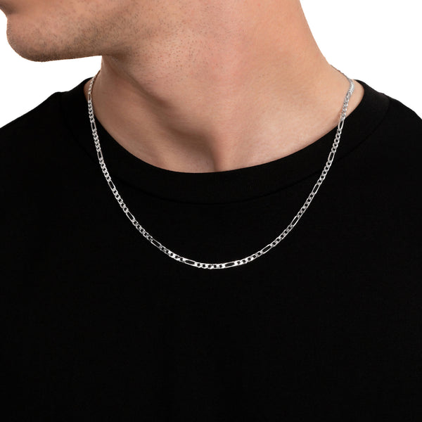 FIGARO COLLIER 925 ZILVER GERHODINEERD 3.40MM - IDENTIM®