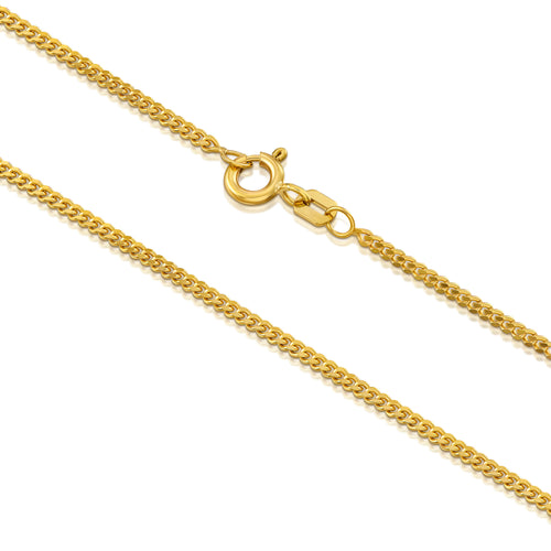 KRUIS FACETGESLEPEN COLLIER 585 GOUD