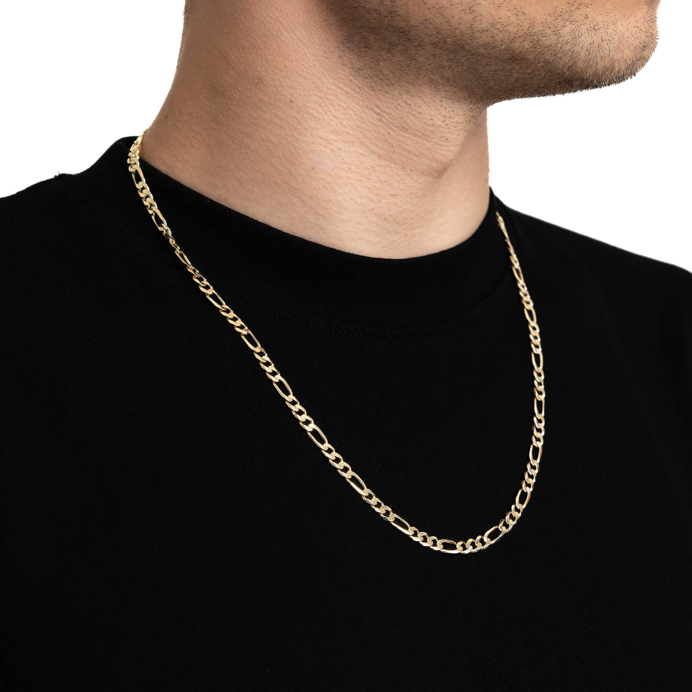 FIGARO KETTING GOUD 5,00MM 585 GOUD