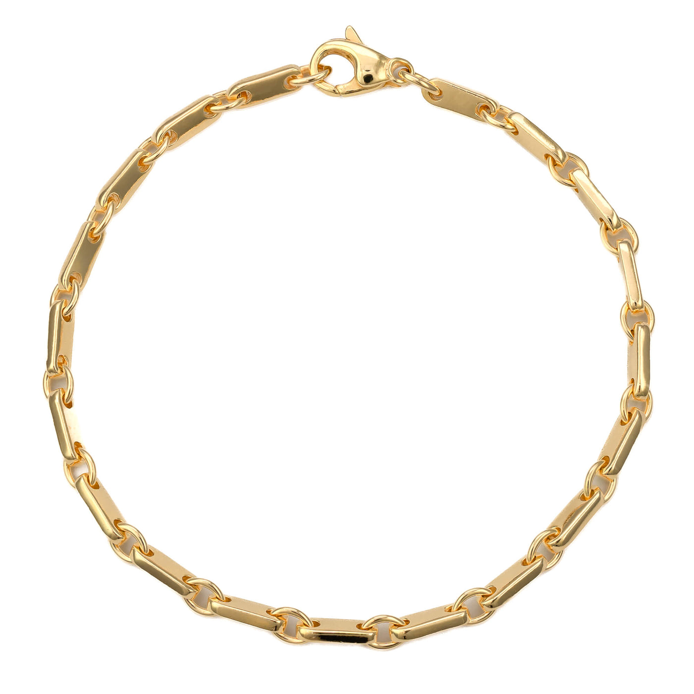 PLAAT GOUDEN ARMBAND 3,00MM 585 GOUD