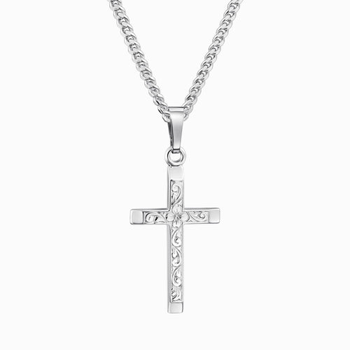 KRUIS KETTING 925 ZILVER GERHODINEERD