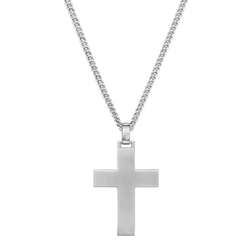 KRUIS KETTING MAT 925 ZILVER GERHODINEERD