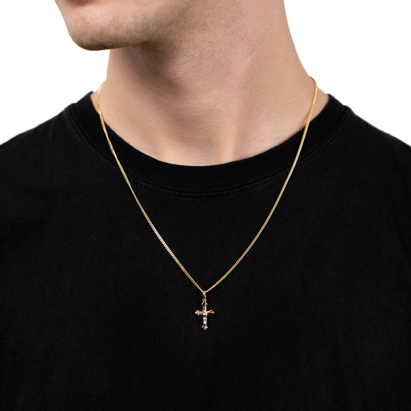 KRUIS KRUISBEELD COLLIER 585 GOUD