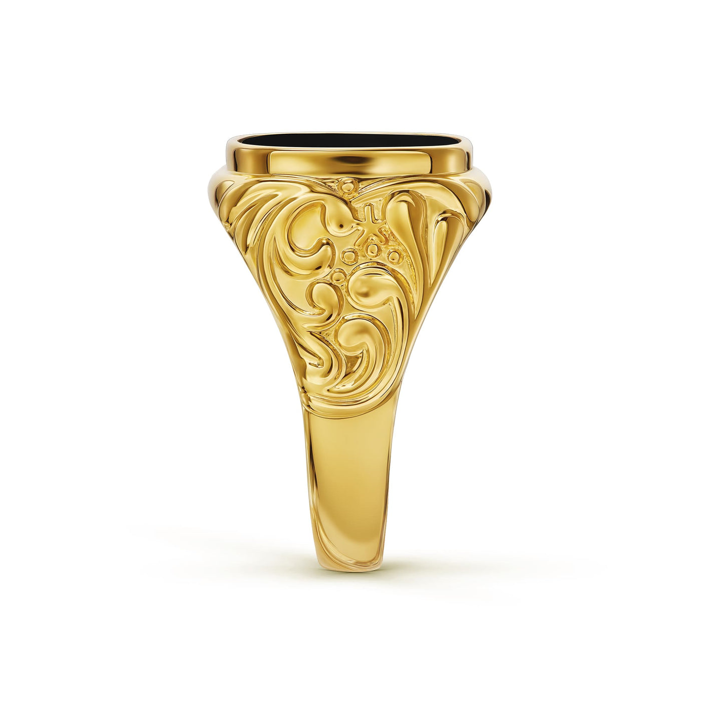 ART NOUVEAU ZEGELRING LAPIS 585, 750 GOUD